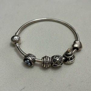 Pandora Bangle with charms